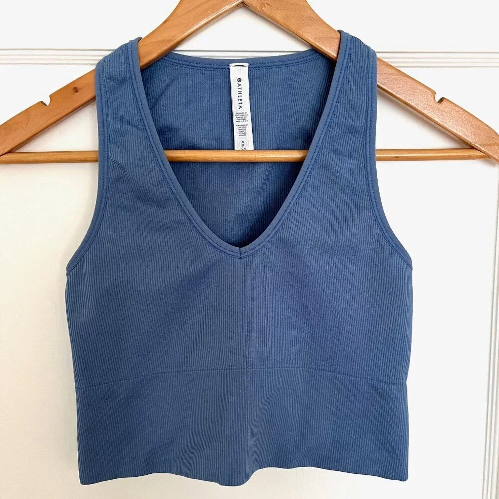 Athleta Aurora Seamless Crop Rib Tank | Size S - Picture 2 of 4